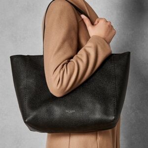 Ted Baker Clarkia Black Leather Shoulder Bag Work/School Tote